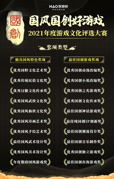 2021年度游戏文化评选大赛(国风国创好游戏)报名正式开启